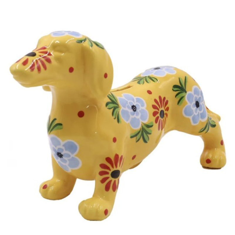 Статуэтка Flower Dachshund yellow Желтый Мульти в Ижевске | Loft Concept 