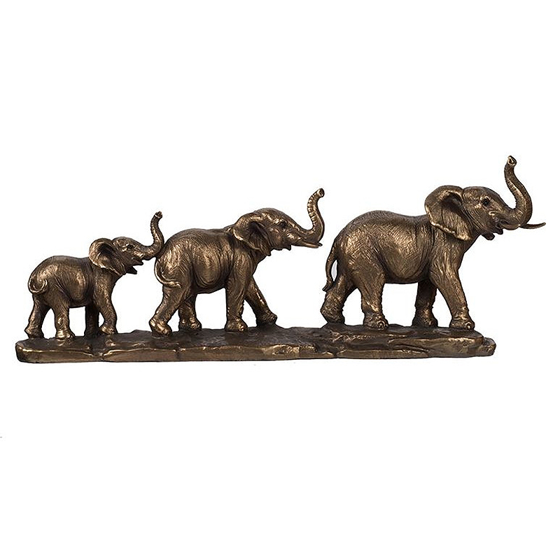 Композиция в виде семьи слонов Elephants Figurine Бронза в Ижевске | Loft Concept 