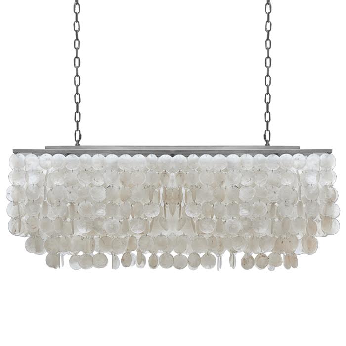 Люстра rectangle SHELL Chandelier 2 cascades Белый в Ижевске | Loft Concept 