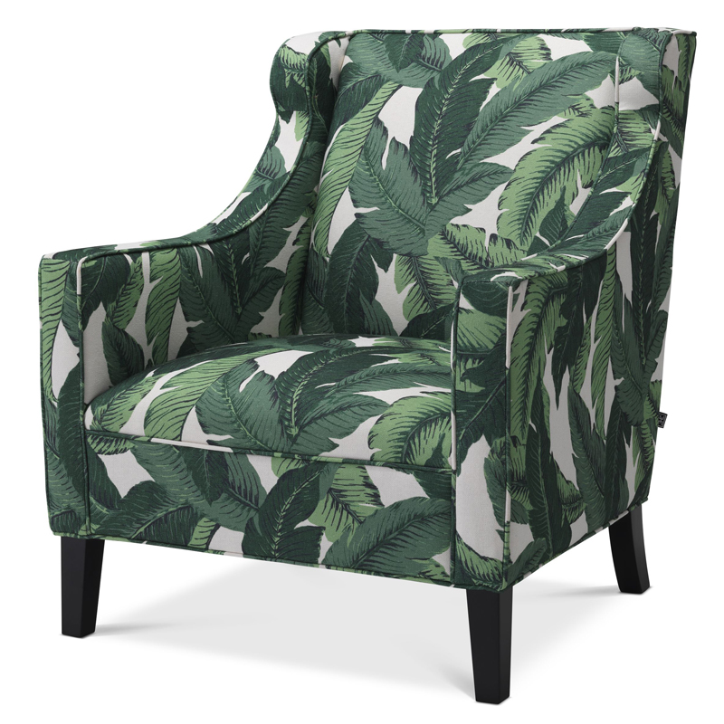 Кресло Eichholtz Chair Jenner Mustique green Зеленый Черный в Ижевске | Loft Concept 