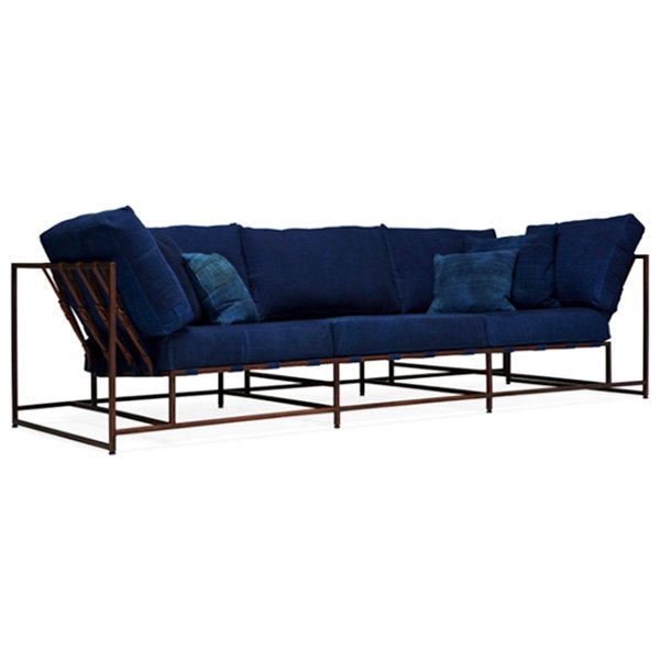 Диван Kenn X Miller sofa Indigo and copper denim Индиго в Ижевске | Loft Concept 