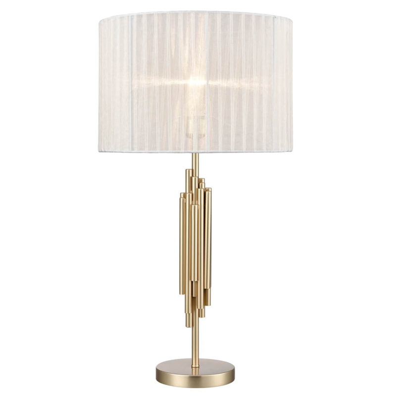 Настольная лампа с Абажуром Odeon Table Lamp ivory ( слоновая кость ) Золотой в Ижевске | Loft Concept 