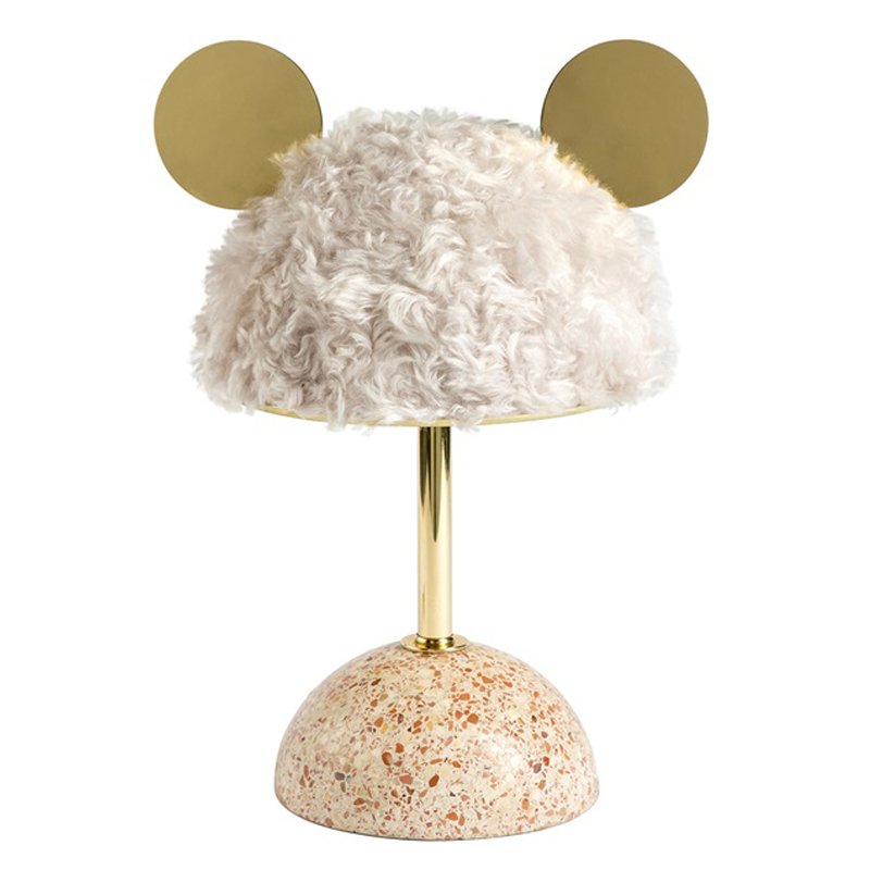 Настольная лампа White Mouse Table Lamp Белый Латунь Розовый пастельный в Ижевске | Loft Concept 