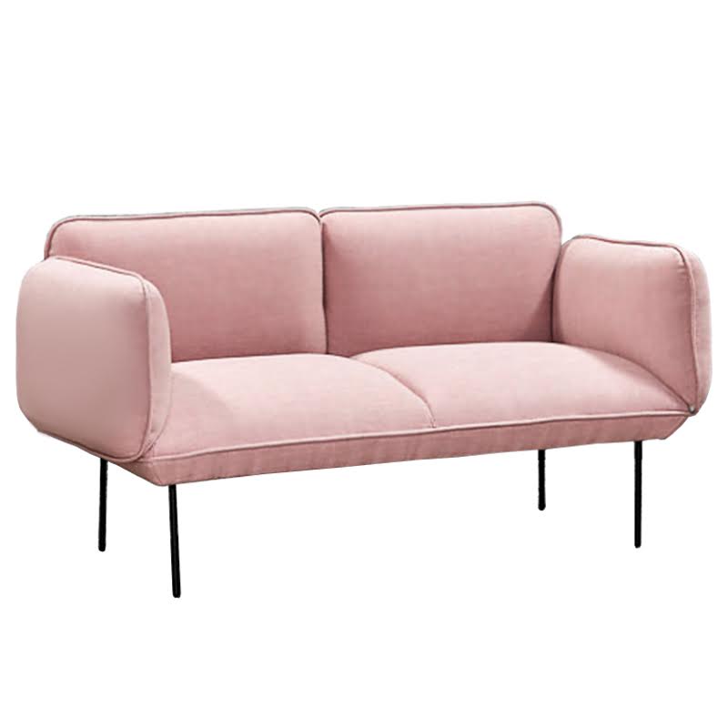 Двухместная Софа Elsa 2 Seater Sofa Розовый велюр Розовый пастельный в Ижевске | Loft Concept 