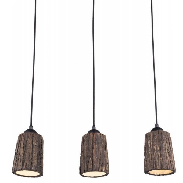 Люстра Wood Log Pendant 3 Коричневый в Ижевске | Loft Concept 