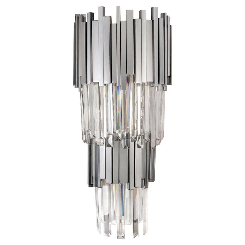 Бра Luxxu Modern Cascade Wall Lamp Silver 71 Прозрачное Стекло Серебряный в Ижевске | Loft Concept 