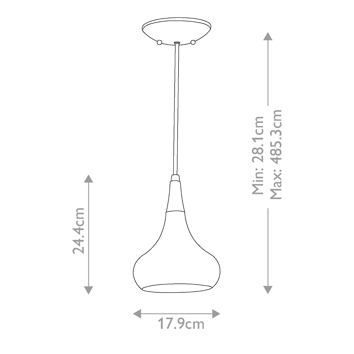  Подвесной светильник с каплевидным плафоном темного цвета Feiss в Ижевске