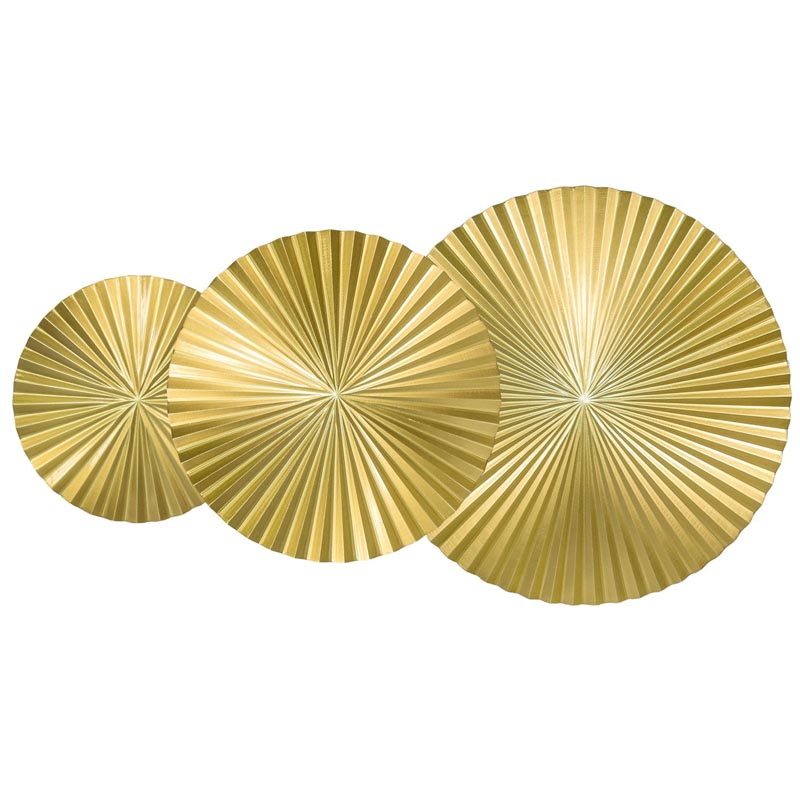 Арт-объект Apollo Gold Wall Plaque Disc 3 Золотой в Ижевске | Loft Concept 