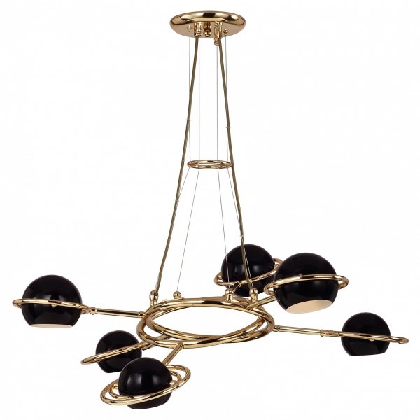 Люстра Delightfull Cosmo Suspention Light Black 6 Черный в Ижевске | Loft Concept 