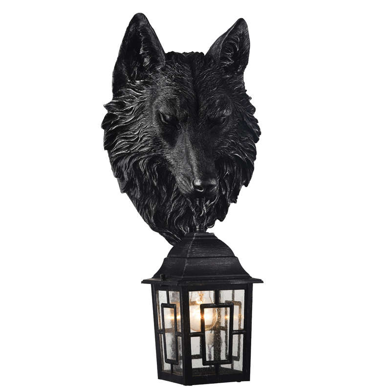 Уличный светильник Wolf Lantern Винтажный черный Прозрачное Стекло в Ижевске | Loft Concept 