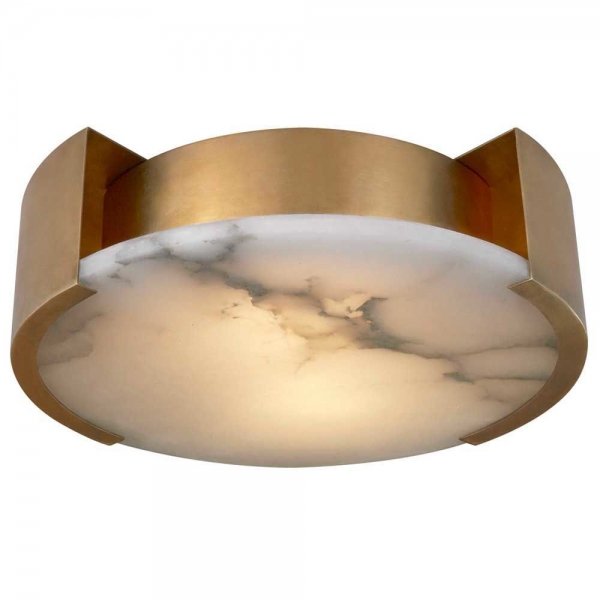 Потолочный светильник Melange Small Flush Mount Lamp Латунь Белый в Ижевске | Loft Concept 