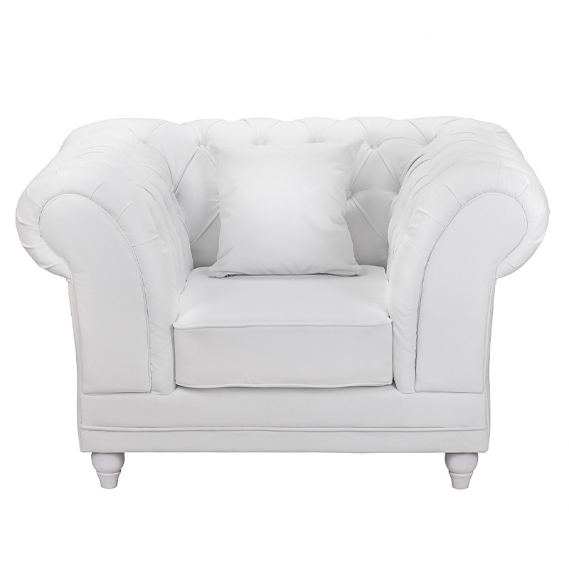 Кресло низкое с мягкой обивкой из велюра на 4-х ножках из массива березы Sophie Armchair white Белый в Ижевске | Loft Concept 