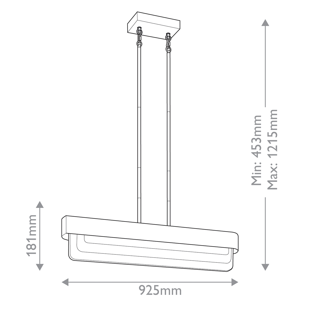 Люстра подвесная прямоугольная цвета латунь Kichler в Ижевске