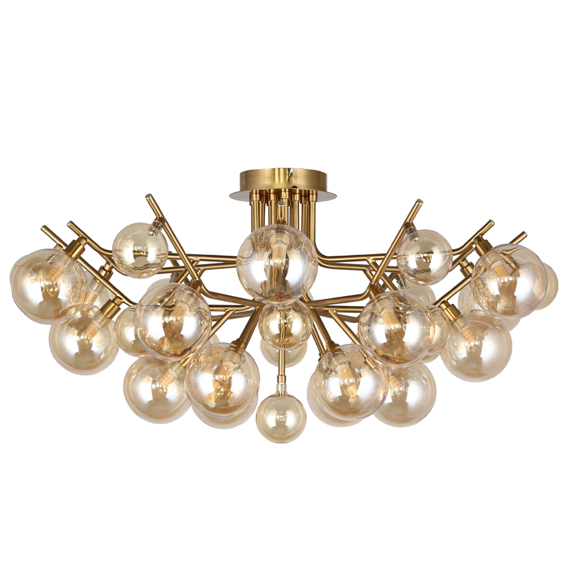 Люстра Berries Chandelier Flower bronze 18 Бронза Прозрачный в Ижевске | Loft Concept 