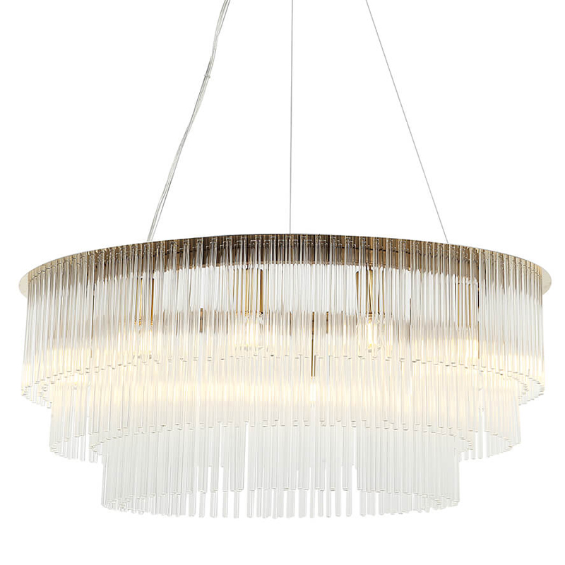 Люстра Harrison Chandelier gold 12 lamp Глянцевое золото Прозрачный в Ижевске | Loft Concept 