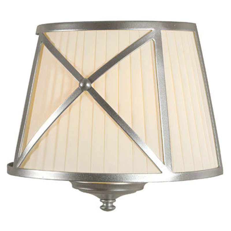 Бра Provence Lampshade Light Silver Wall Lamp Бежевый Серебряный в Ижевске | Loft Concept 