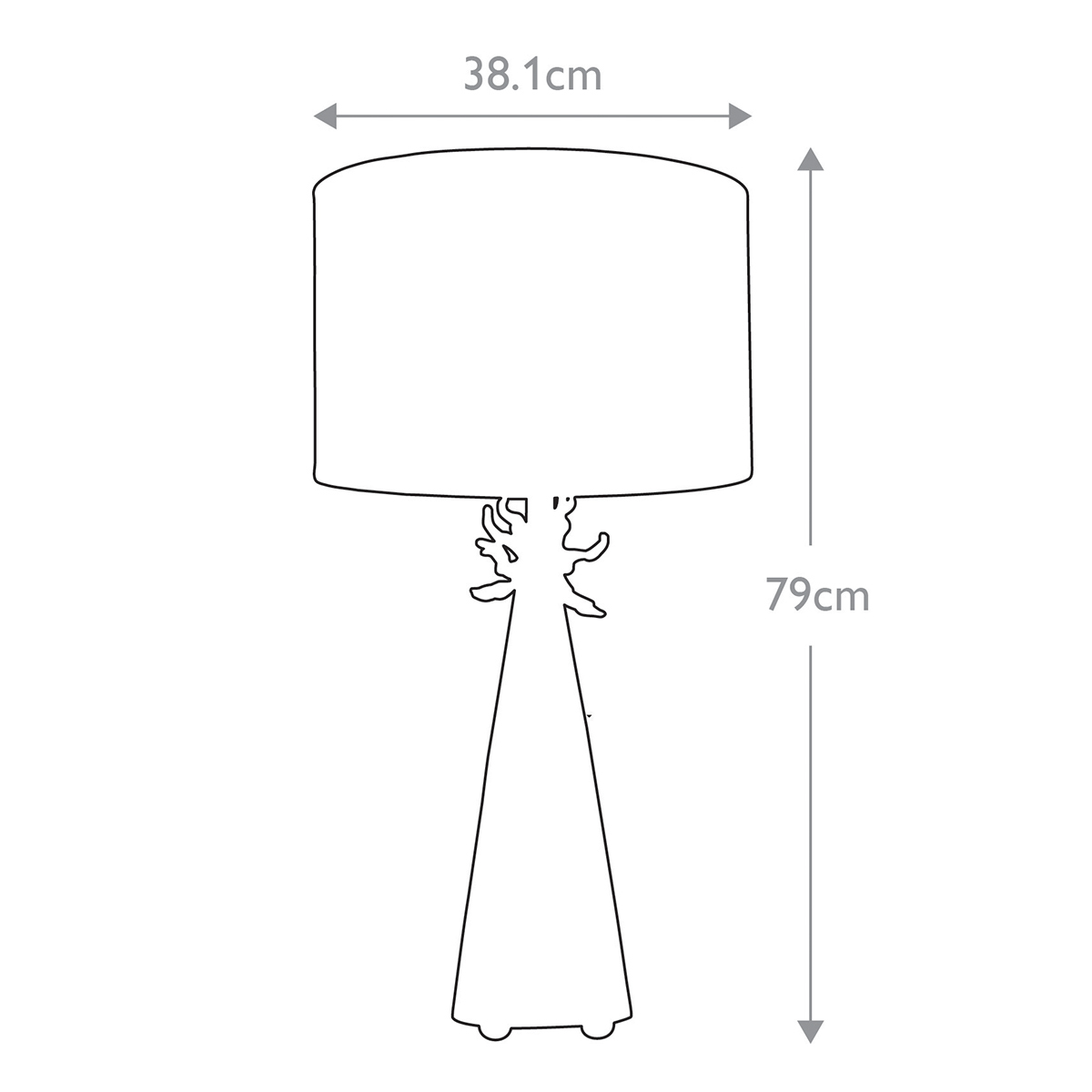 Настольная лампа с декоративным элементом золотого цвета и цилиндрическим абажуром из папье-маше светлого оттенка Flambeau в Ижевске