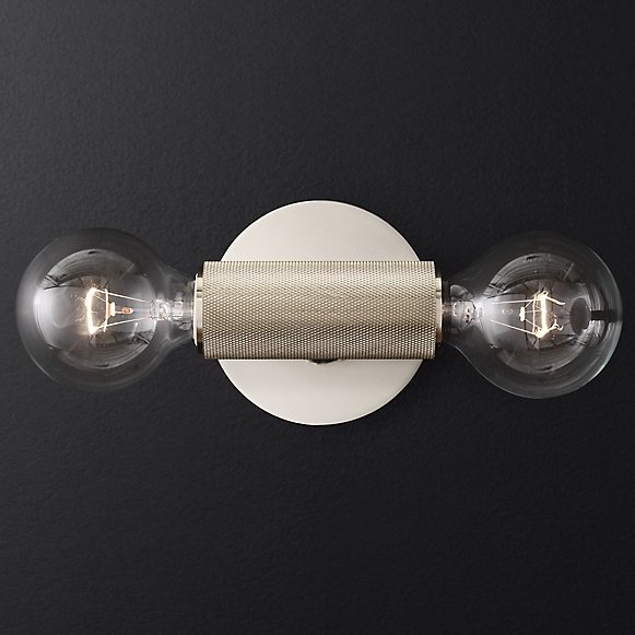 Бра RH Utilitaire Inline Sconce Silver Никель в Ижевске | Loft Concept 