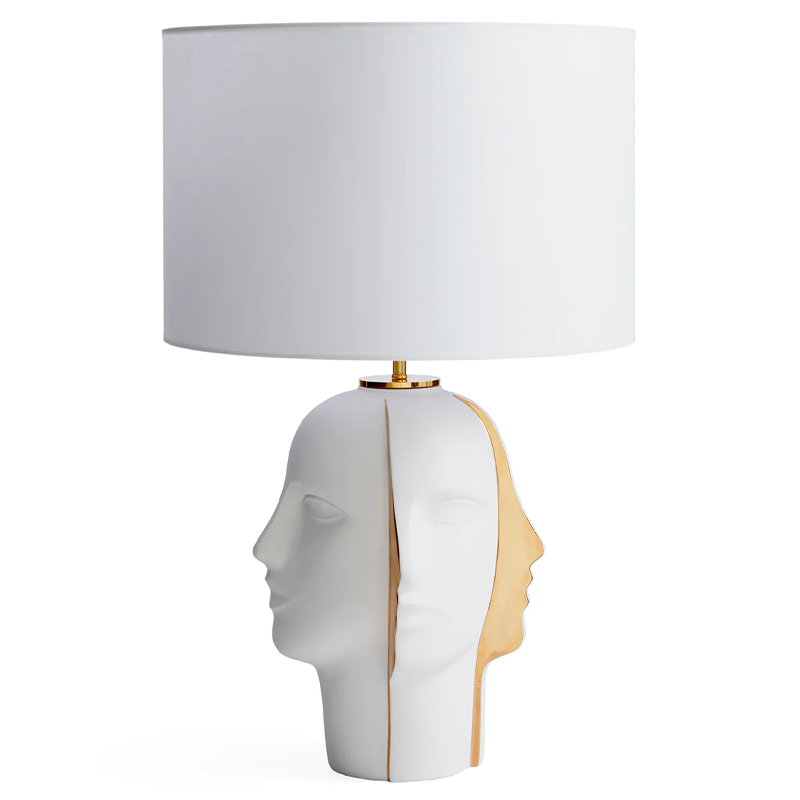 Настольная лампа ATLAS SPLIT TABLE LAMP Глянцевое золото Белый в Ижевске | Loft Concept 