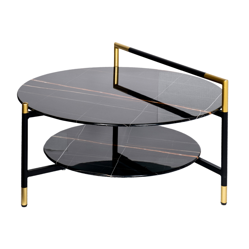 Кофейный столик Coffee Table CARTER 80 Черный Золотой в Ижевске | Loft Concept 