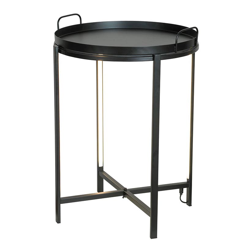 Приставной стол Nagib Side Table Black LED Черный в Ижевске | Loft Concept 