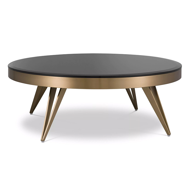 Кофейный стол Eichholtz Coffee Table Rocco Латунь Черный в Ижевске | Loft Concept 