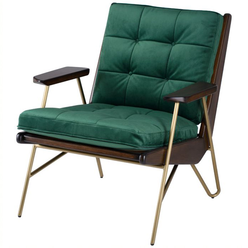 Кресло Gelver Chair green Зеленый матовое золото Коричневый в Ижевске | Loft Concept 