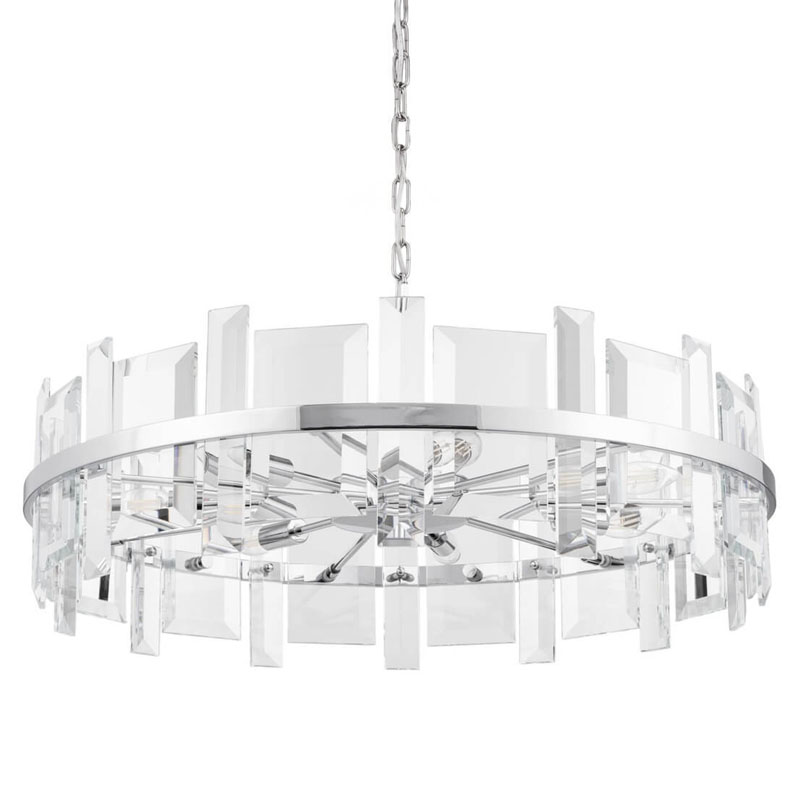 Люстра Harlow Crystal Round Chandelier chrome 7 Хром в Ижевске | Loft Concept 