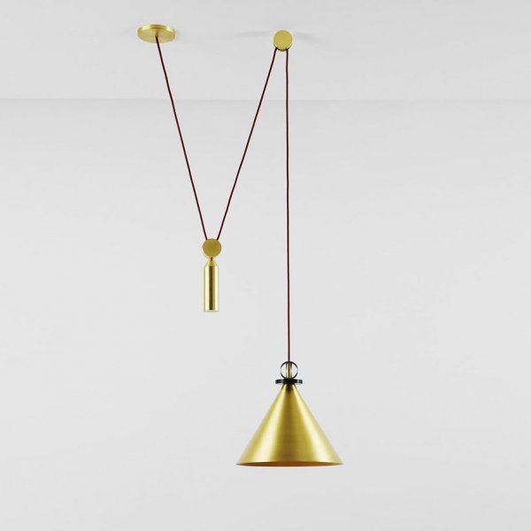 Подвесной светильник Shape up Pendant Cone Brass Латунь в Ижевске | Loft Concept 