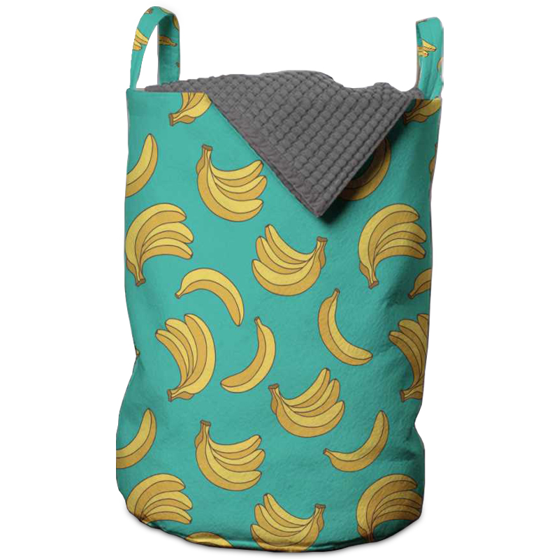 Корзина Bananas Pattern Basket Бирюзовый Желтый в Ижевске | Loft Concept 