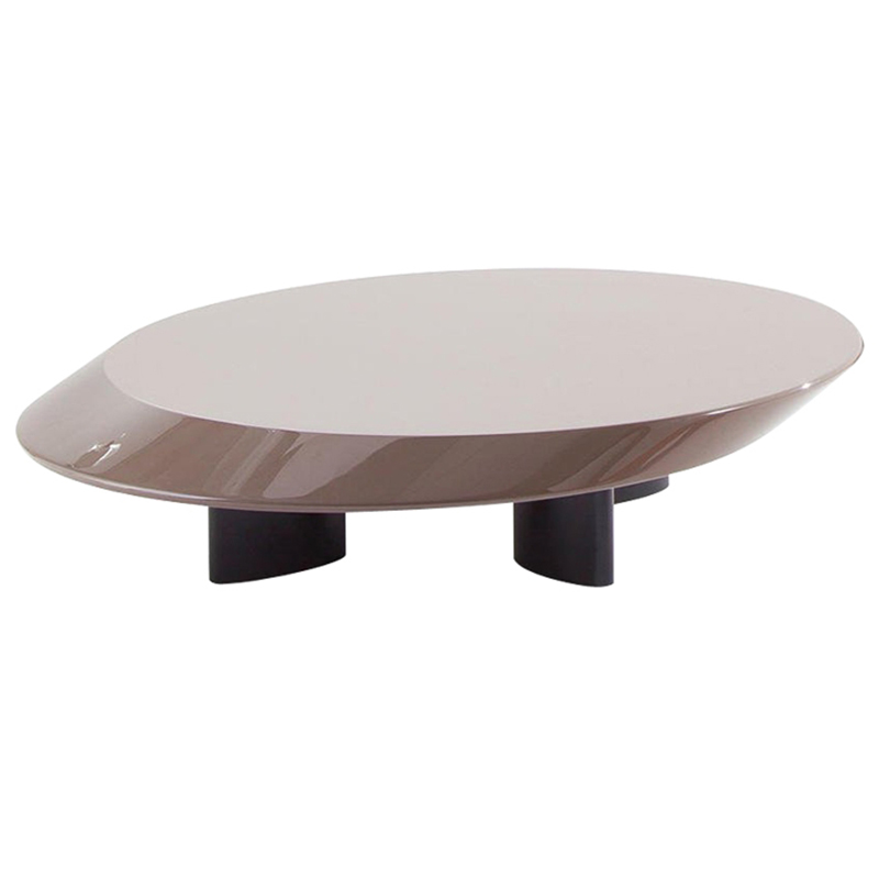 Кофейный стол Ellipse Grey Glossy Coffee Table Серый Черный в Ижевске | Loft Concept 