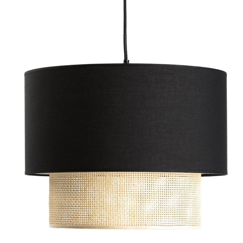 Подвесной светильник Ottar Wicker Black lampshade Бежевый Черный в Ижевске | Loft Concept 