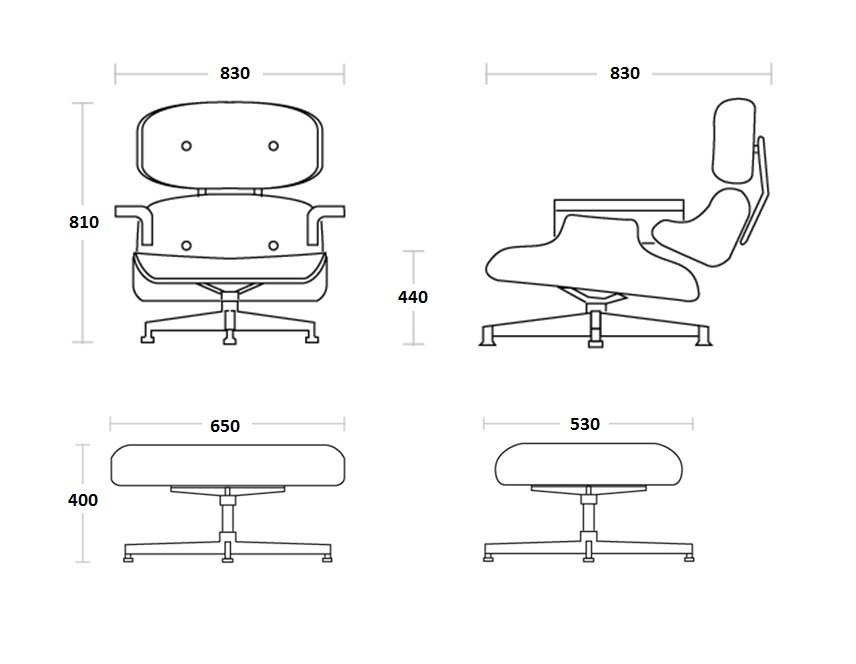 Кресло Eames Lounge Chair & Ottoman в Ижевске