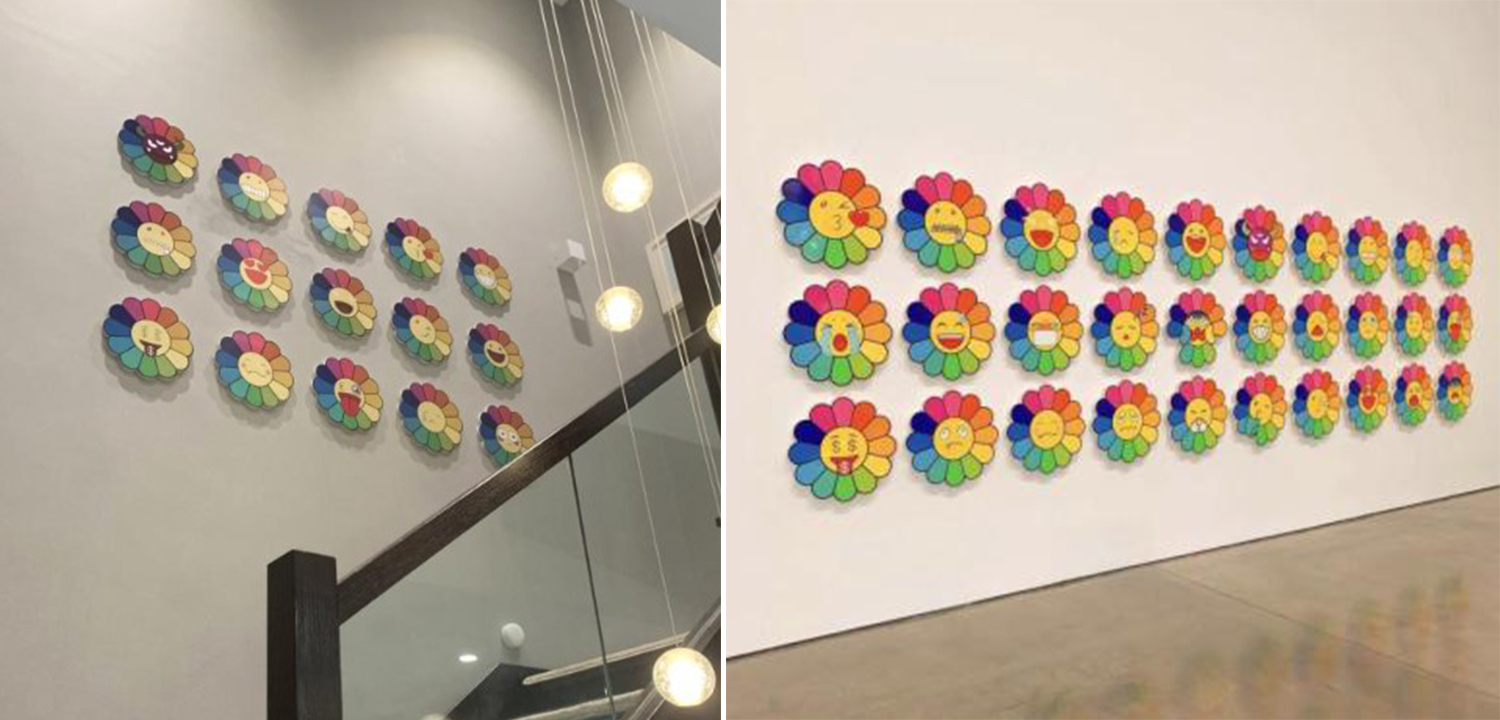 Арт-объекты на стену веселые цветы Takashi Murakami flower - фото №1