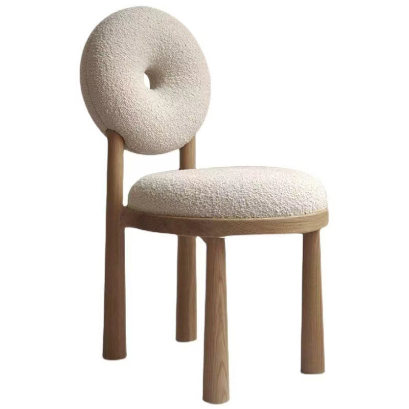 Стул Bagel Boucle Chair Бежевый Древесина в Ижевске | Loft Concept 