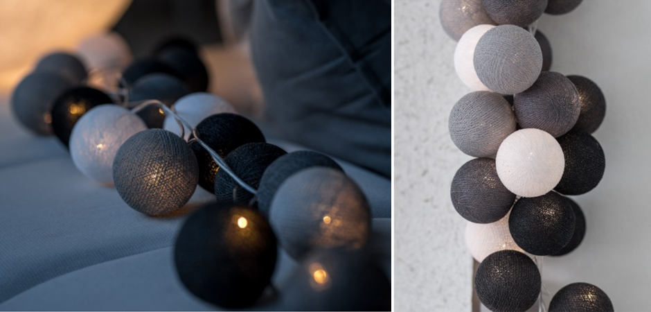 Гирлянда хлопковые фонарики Сotton Ball Antra - Loft-Concept в Ижевске