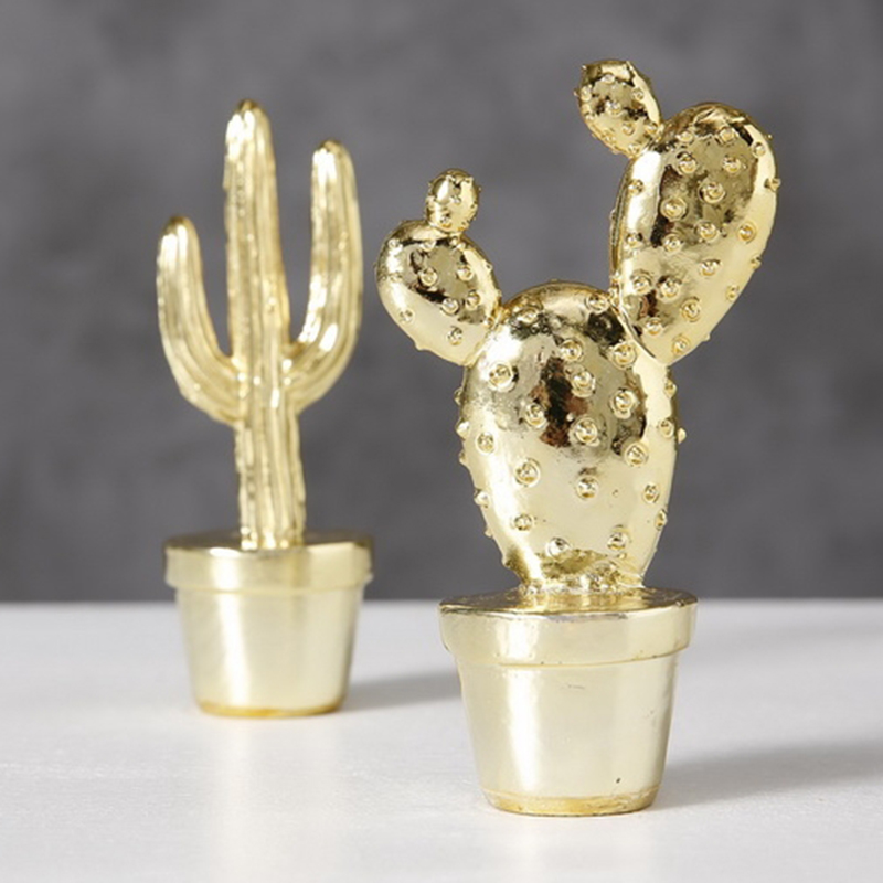 Набор статуэток Golden Cactus Figurine Золотой в Ижевске | Loft Concept 