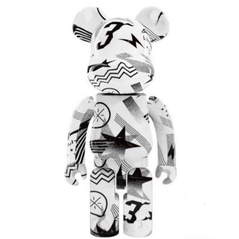 Статуэтка Bearbrick Li-Ning Fashion White Белый Черный в Ижевске | Loft Concept 