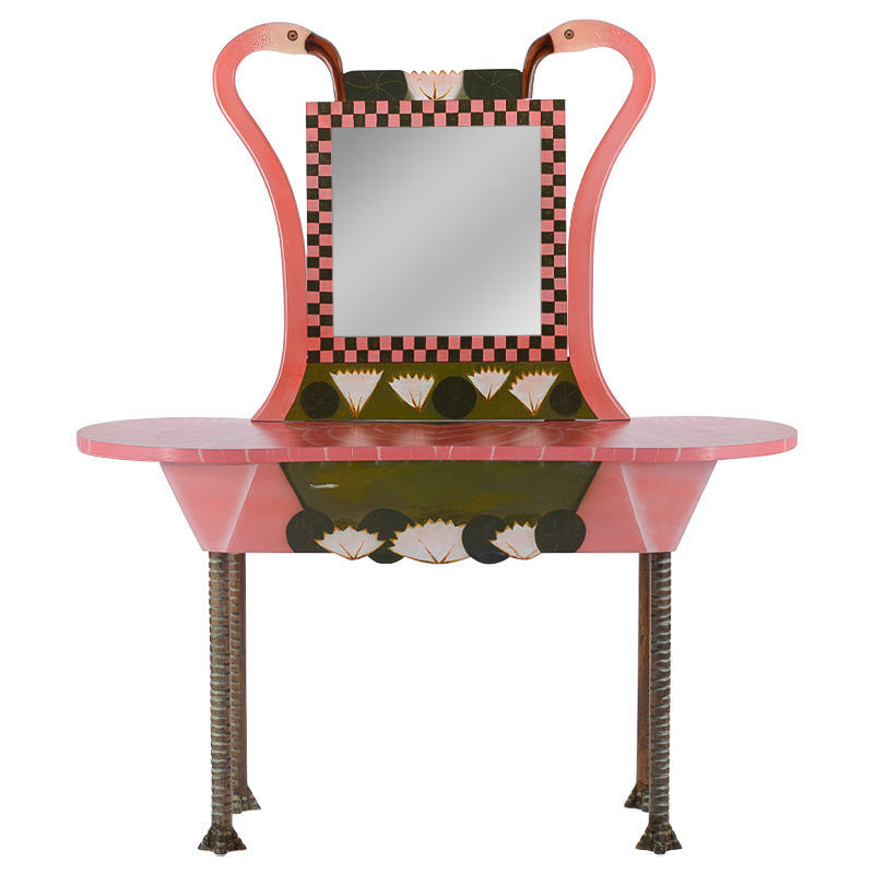 Трельяж Flamingos and Lotus Dressing Table Розовый Латунь в Ижевске | Loft Concept 