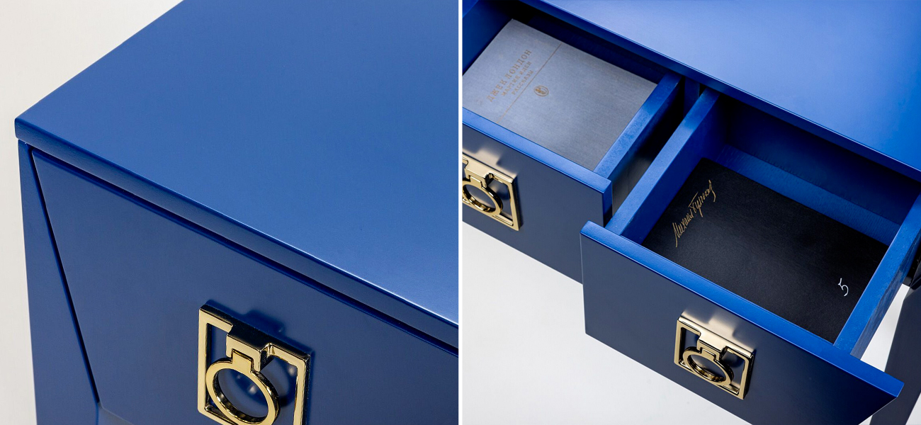 Синяя консоль Сontemporary Art Deco - фото №1