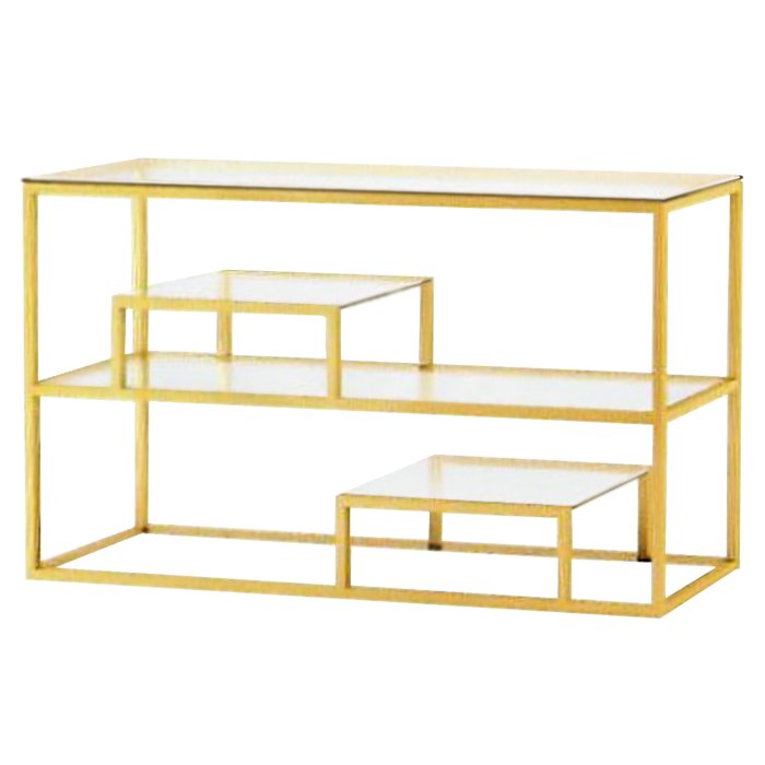 Консоль Step Console Gold Глянцевое золото Прозрачный (Transparent) в Ижевске | Loft Concept 