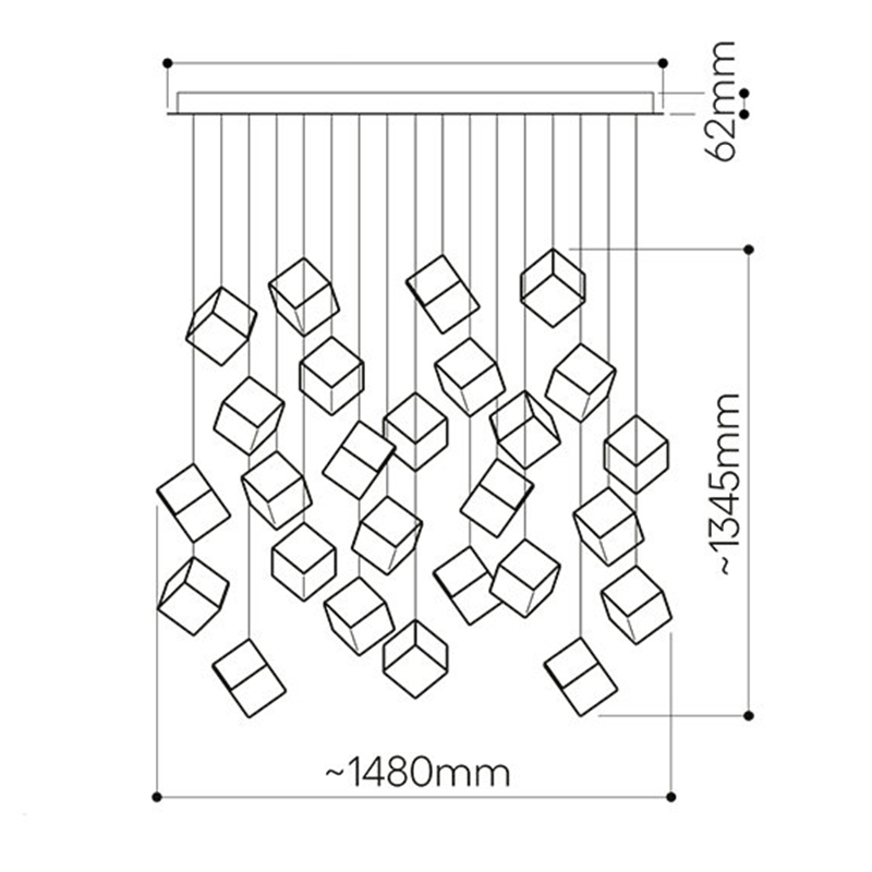 Люстра Pyrite Chrome 26 Rectangle в Ижевске