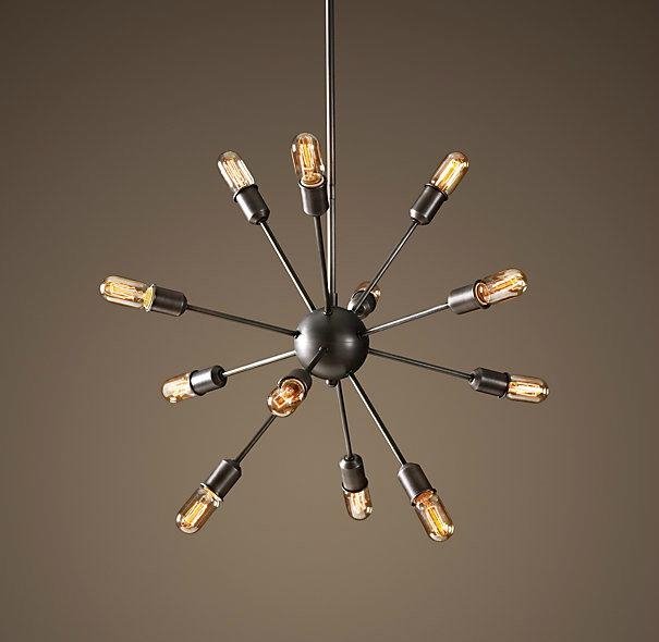 Люстра Loft Industrial Sputnik Chandelier 70 12 Черный в Ижевске | Loft Concept 