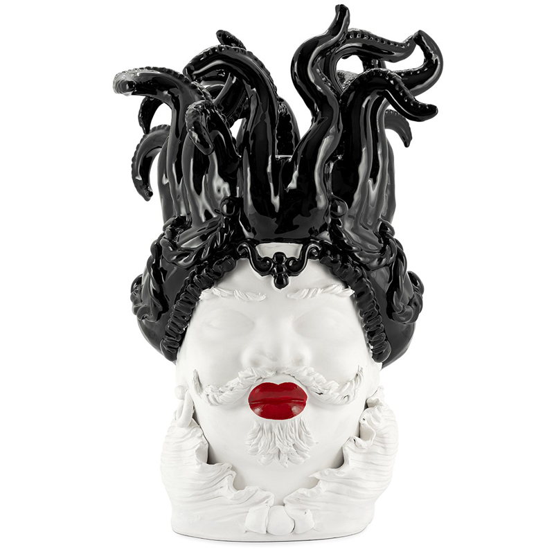 Ваза VASE MORO MAN TENTACLES Белый Черный Красный в Ижевске | Loft Concept 