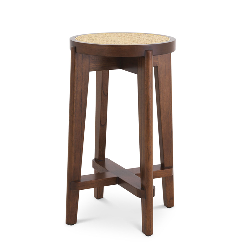 Полубарный стул Eichholtz Counter Stool Dareau brown Бежевый Коричневый в Ижевске | Loft Concept 