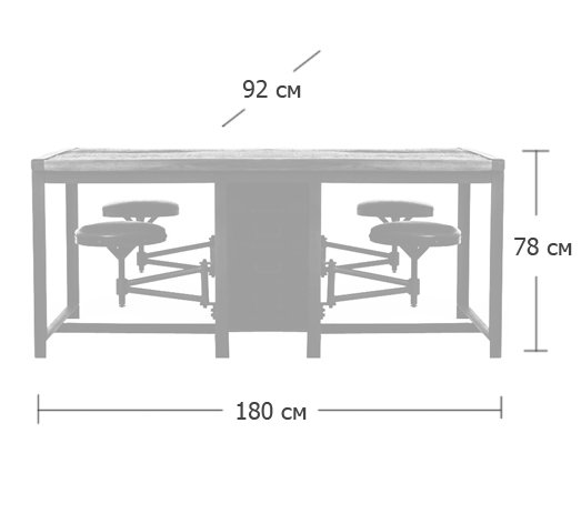 Большой рабочий стол Rupert Work Table Rustic в Ижевске