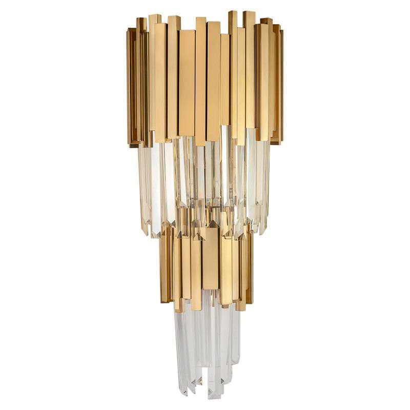 Бра Luxxu Modern Cascade Wall Lamp Gold 58 Золотой Прозрачное Стекло в Ижевске | Loft Concept 