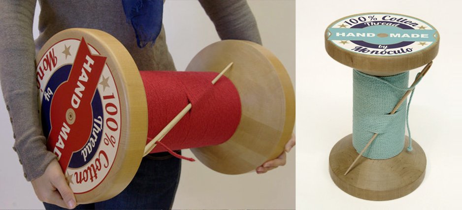 Дизайнерский табурет Thread Reel Wooden Stool - Loft-Concept в Ижевске