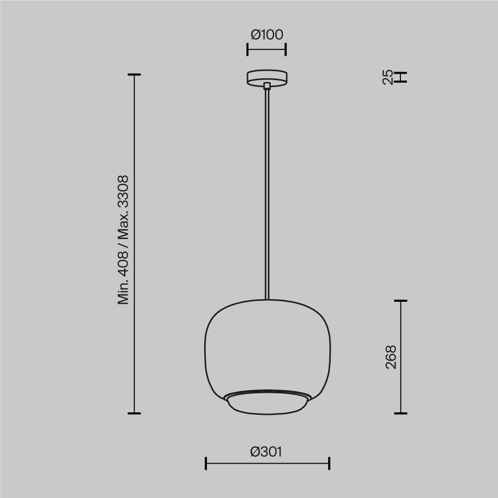 Подвесной светильник Brio Белый 3000К 20Вт в Ижевске