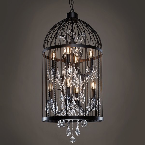 Люстра Steampunk Birdcage Chandelier 45 black Черный в Ижевске | Loft Concept 